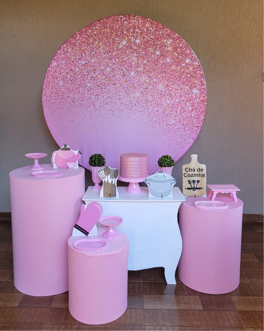 Kit Ouro Chá de Cozinha Rosa - Ph Pegue e Monte