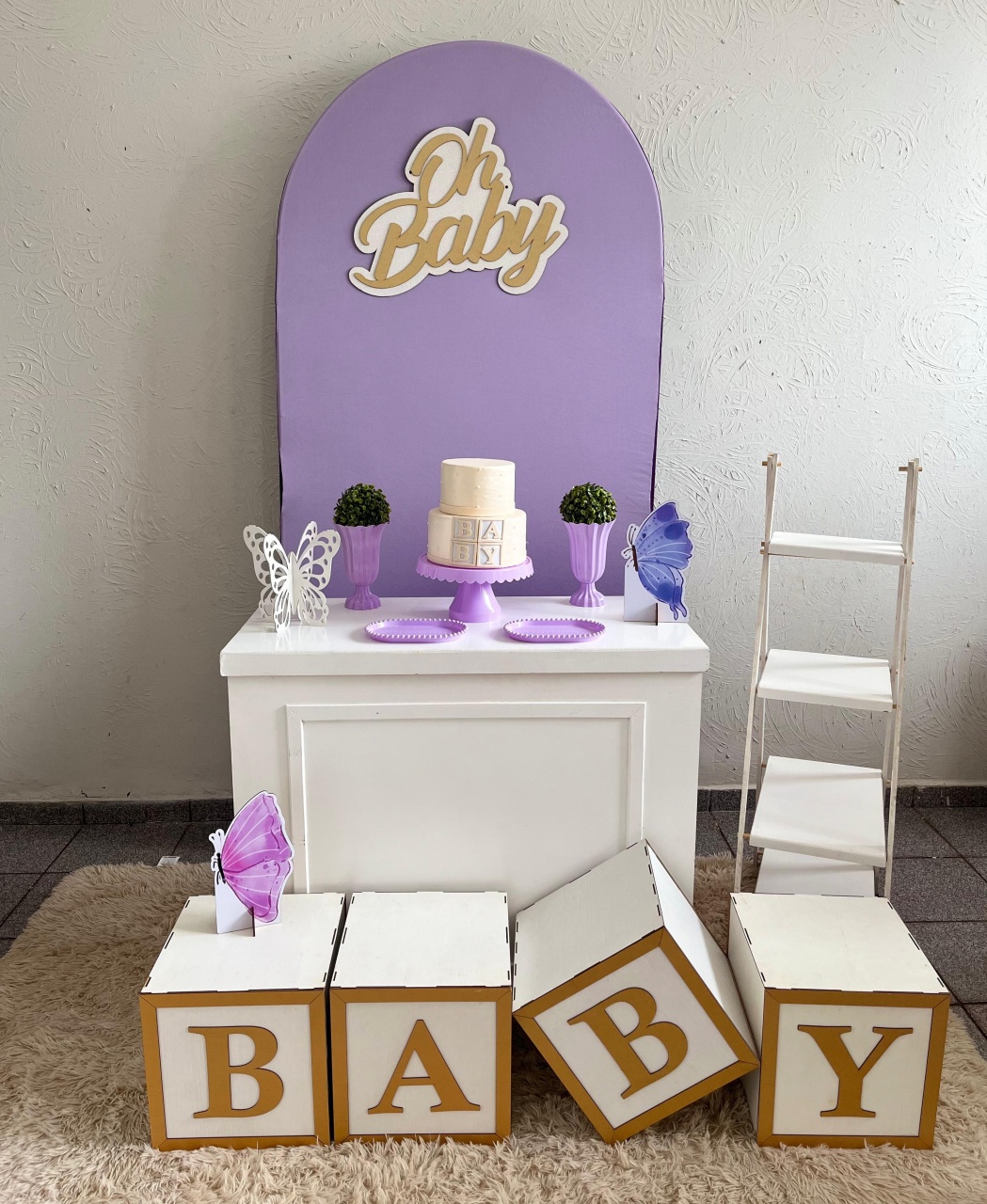 Decoração Oh Baby Lilás - Ph Pegue e Monte