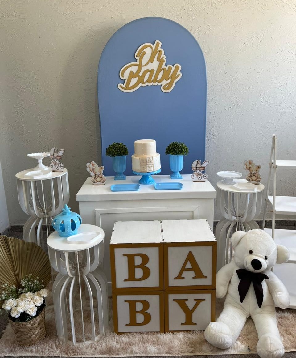 Decoração Oh Baby Azul Bebê - Ph Pegue e Monte