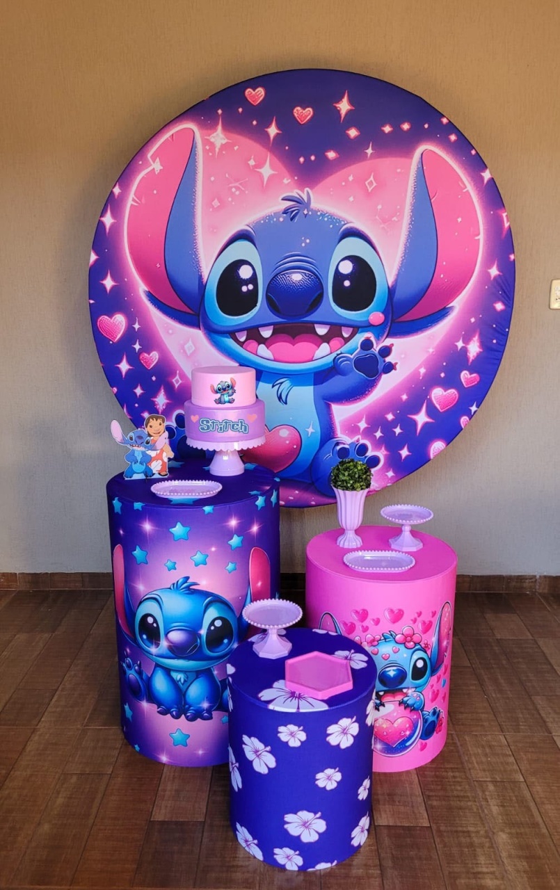 Stitch Roxo Kit Prata  - Ph Pegue e Monte
