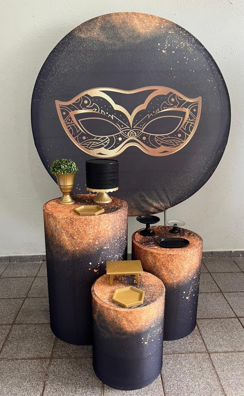Mascara Preto/Dourado Kit Prata  - Ph Pegue e Monte