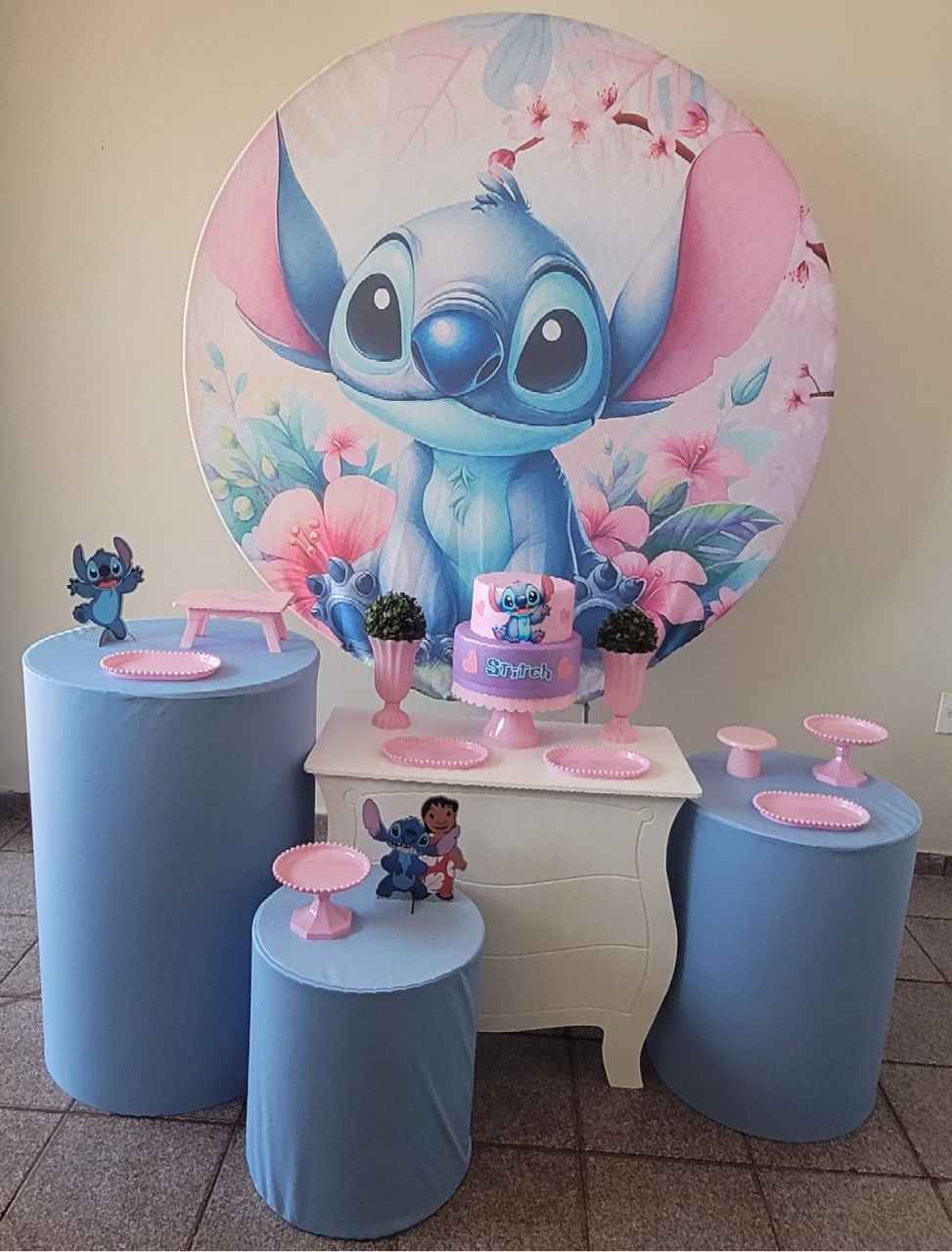 Stitch Azul Kit Ouro  - Ph Pegue e Monte