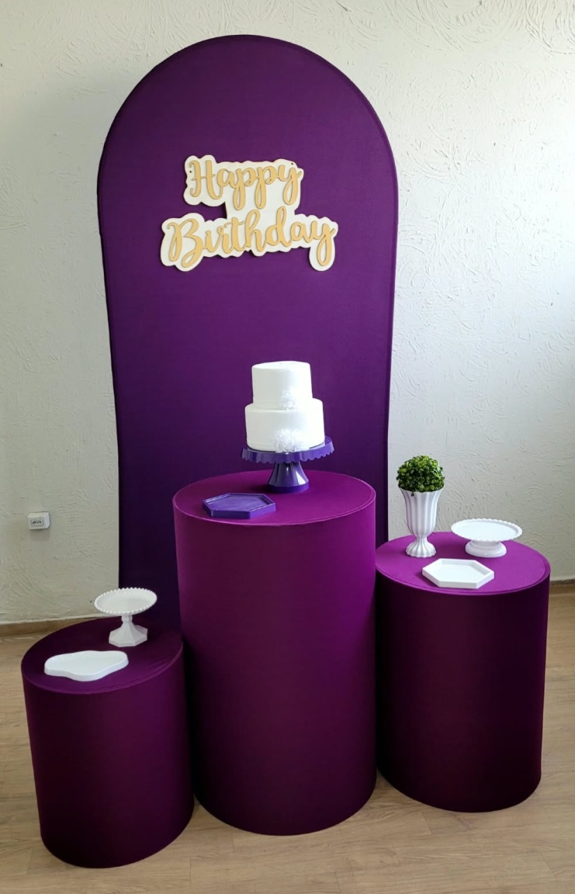 Decoração Roxo Kit Prata - Ph Pegue e Monte