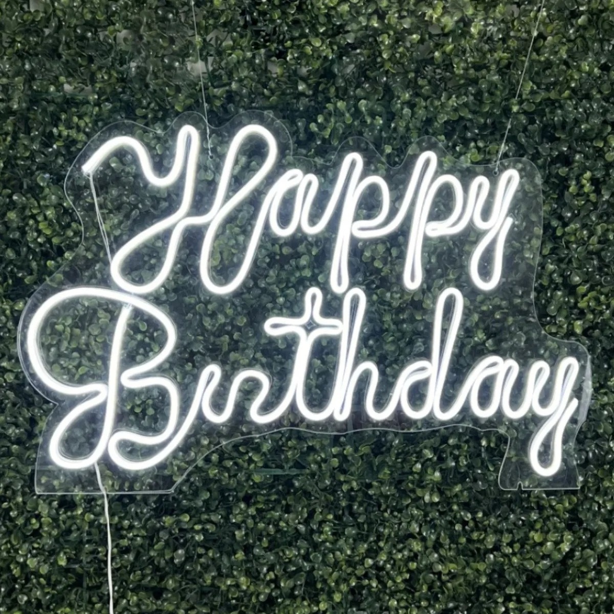 Placa Happy Birthday Led (Branco Frio) - Ph Pegue e Monte