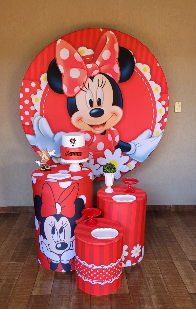 Minnie Vermelha Kit Prata  - Ph Pegue e Monte