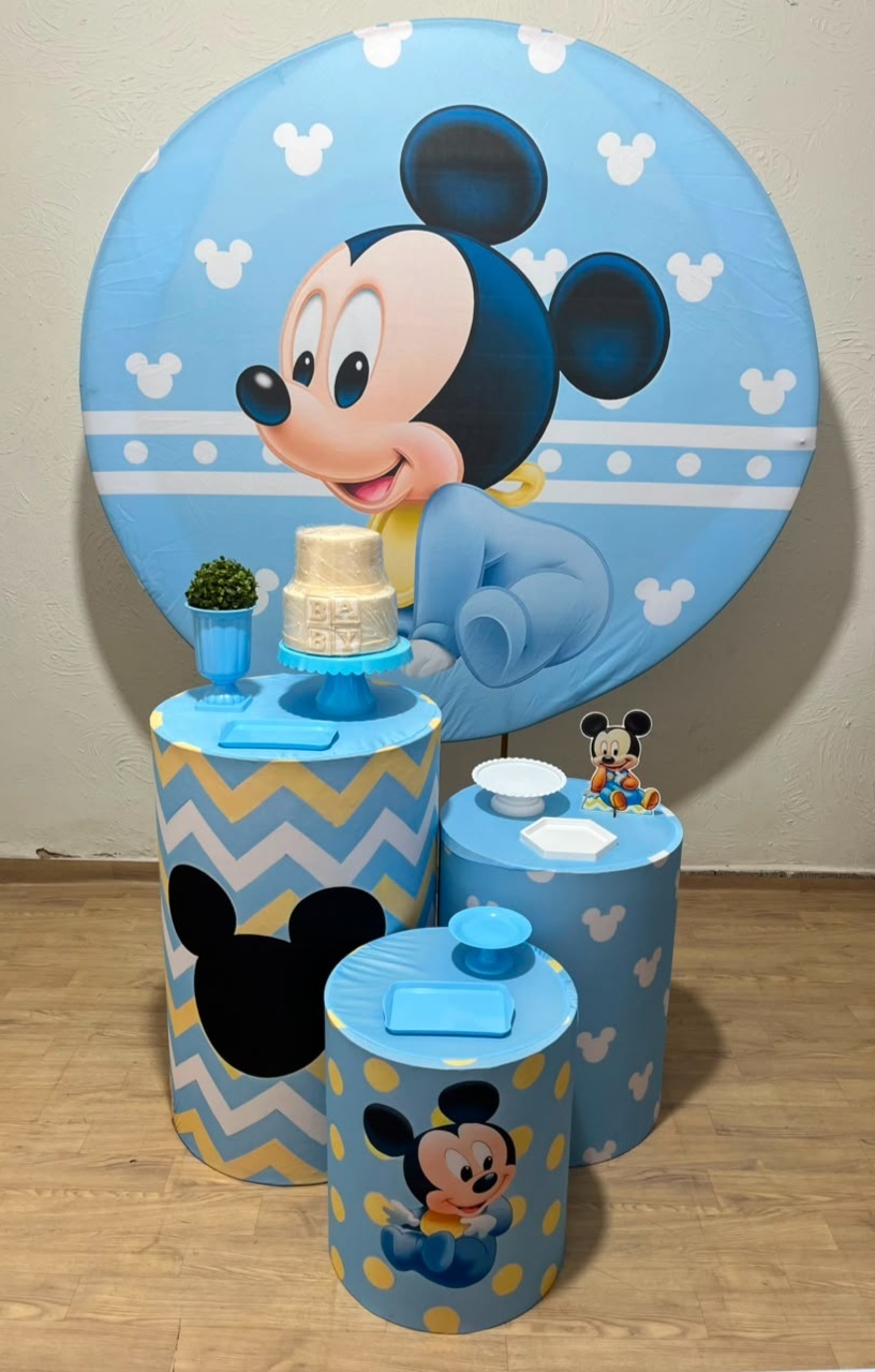 Mickey Baby Kit Prata - Ph Pegue e Monte