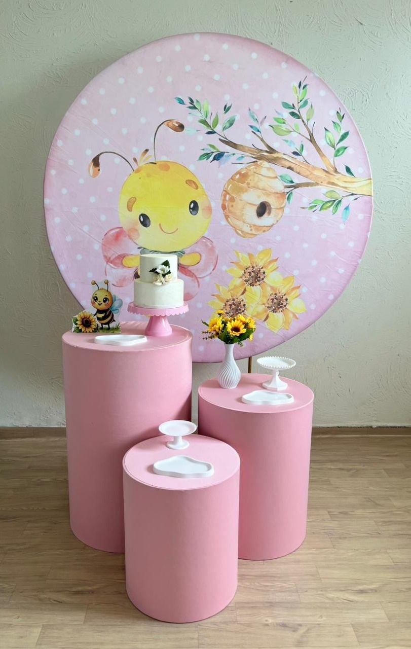 Abelha Rosa Bebê Kit Prata - Ph Pegue e Monte
