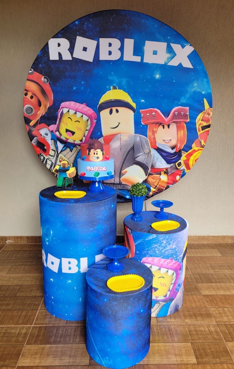 Roblox Azul Kit Prata  - Ph Pegue e Monte
