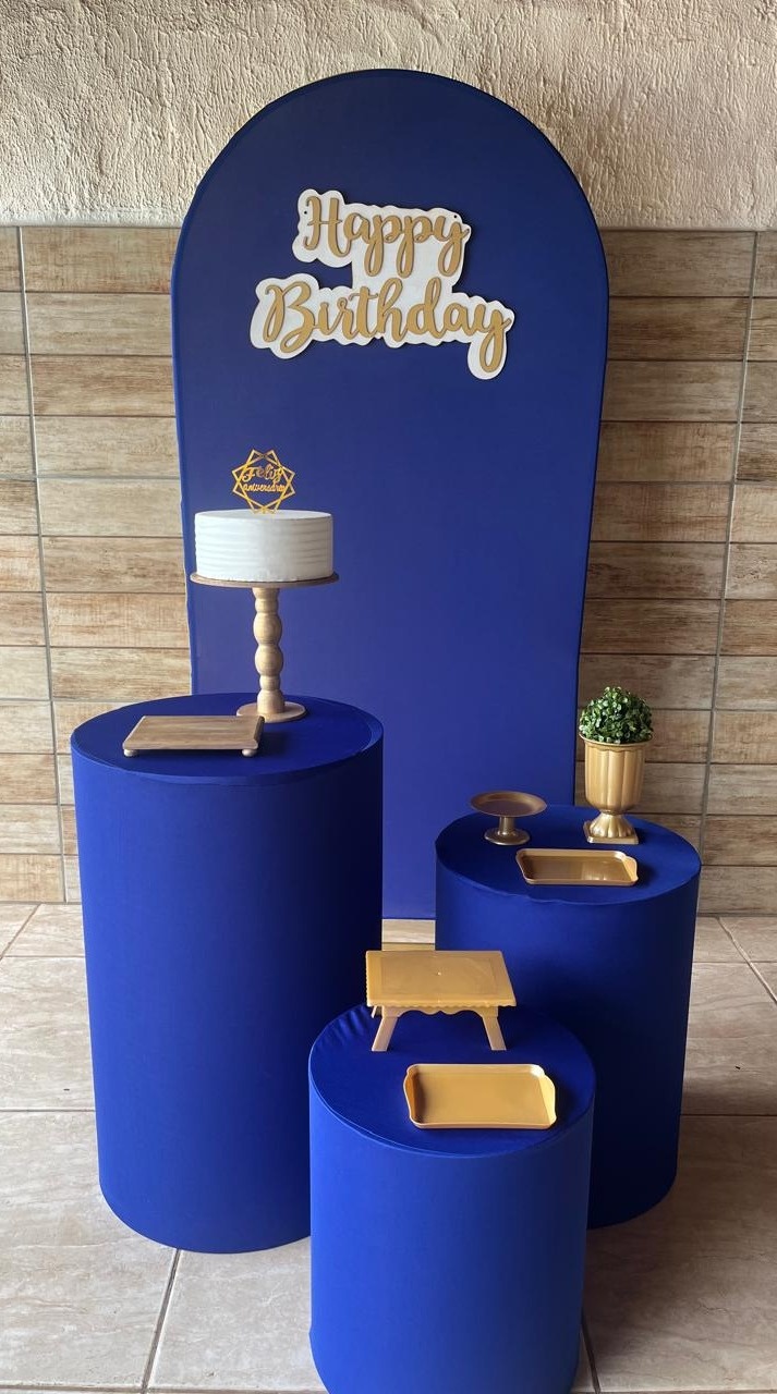 Decoração Azul Kit Prata - Ph Pegue e Monte