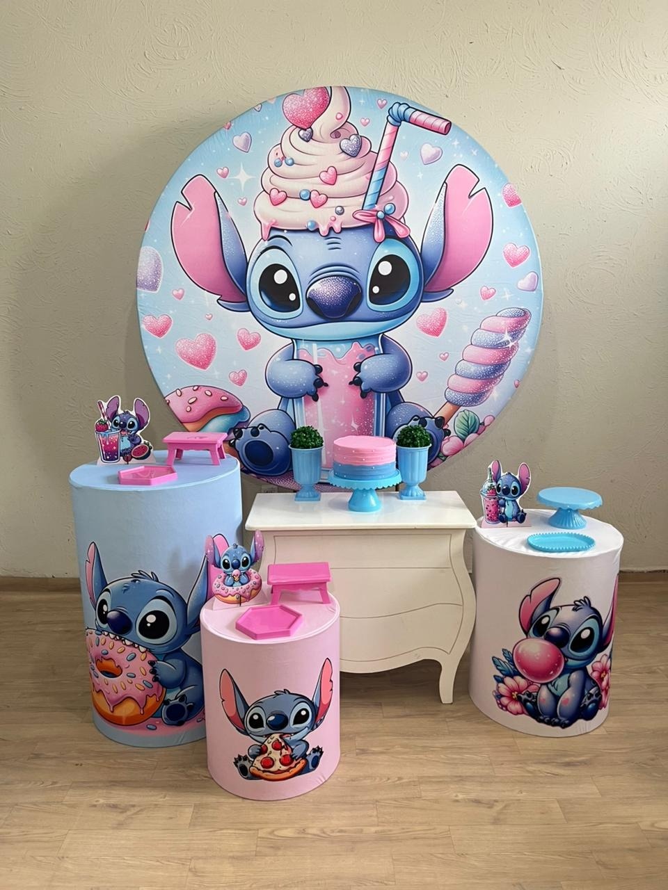 Stitch Sorvete Kit Ouro - Ph Pegue e Monte