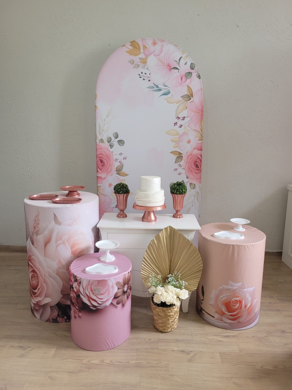Floral Romano Kit Ouro (Com Vaso) - Ph Pegue e Monte