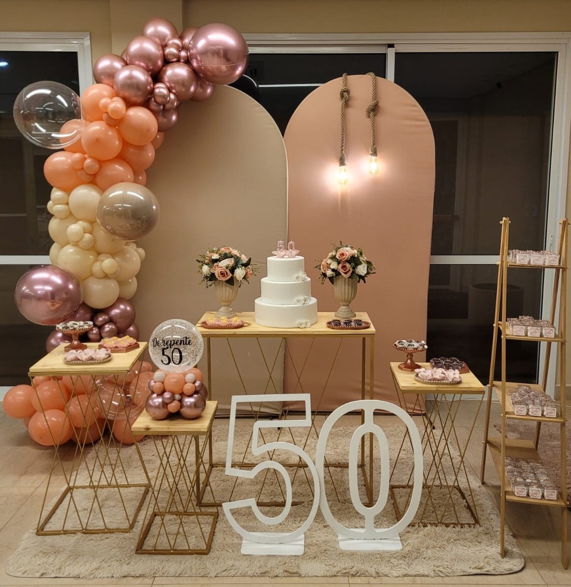 Decoração Nude Mesa Teia - Ph Pegue e Monte
