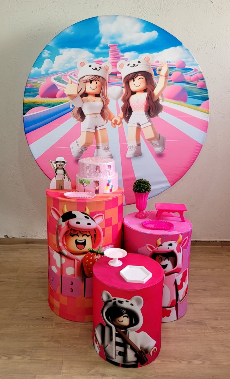 Roblox Rosa Kit Prata  - Ph Pegue e Monte