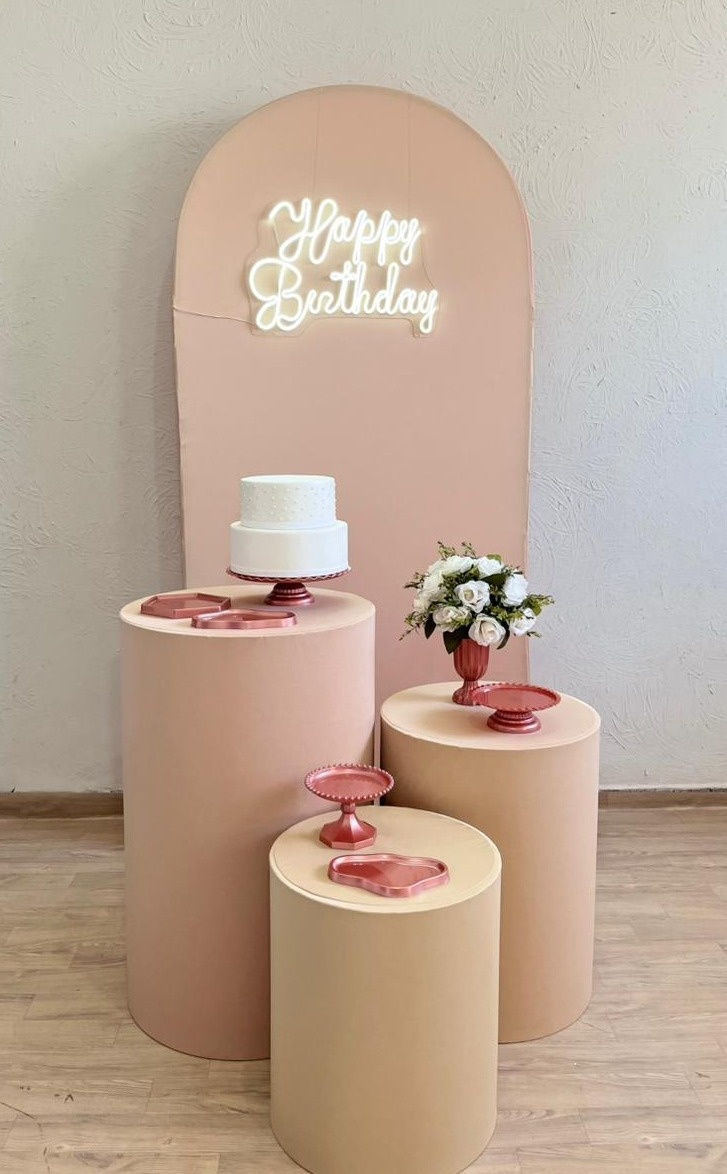 Decoração Nude (Happy Birthday Led) - Ph Pegue e Monte