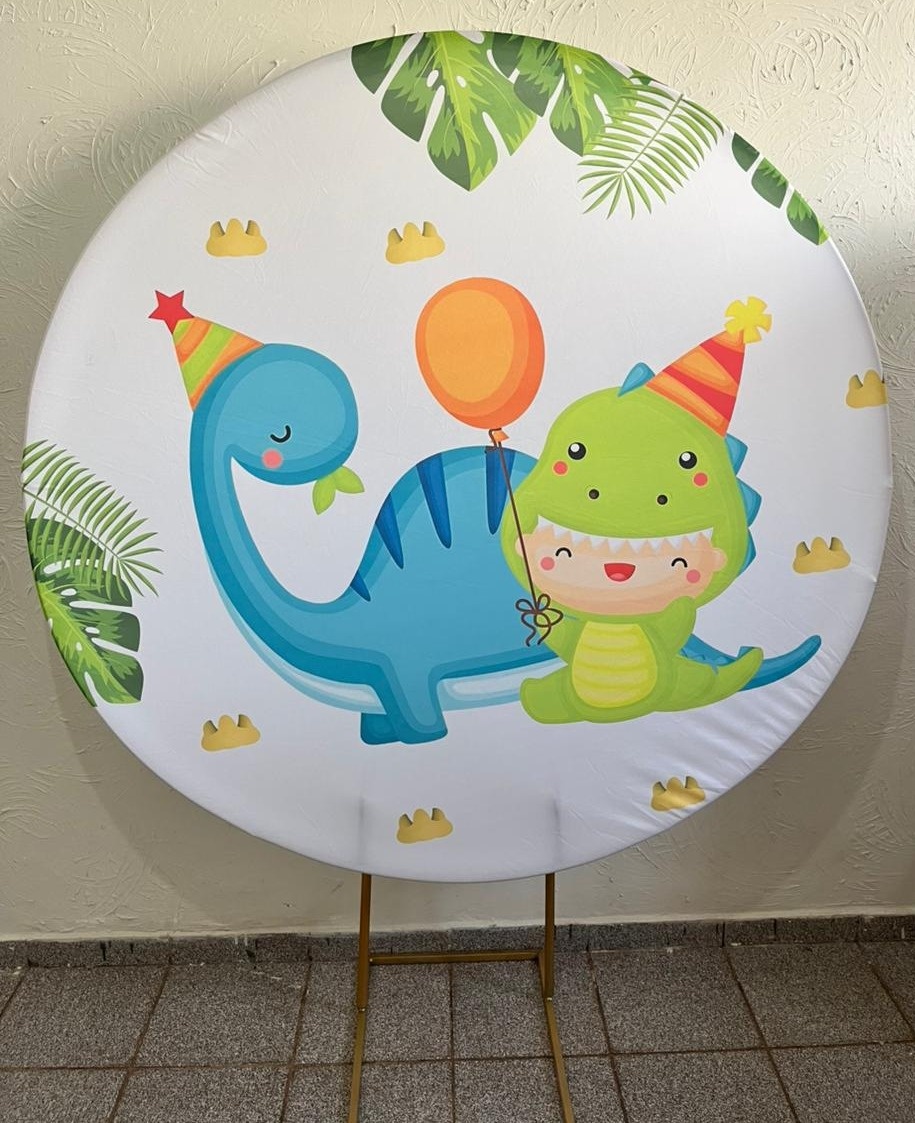 Capa Painel Redondo 1,50 Dino Baby - Ph Pegue e Monte