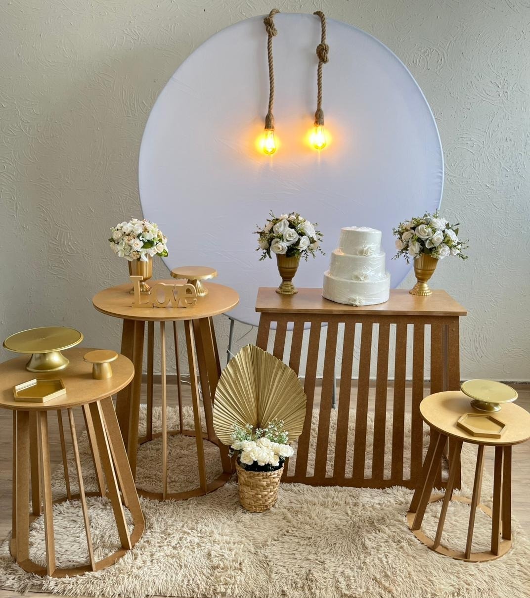 Decoração Branca Com Luminária - Ph Pegue e Monte