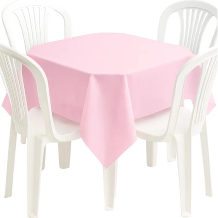 Toalha de Mesa Rosa Bebê 1,20M - Ph Pegue e Monte
