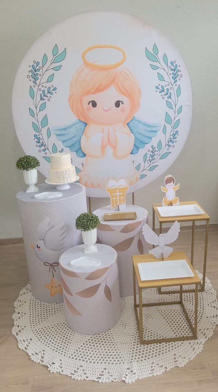 Decoração Batizado Nude 2 - Ph Pegue e Monte
