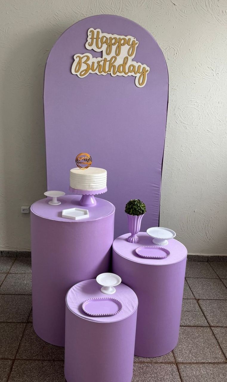 Decoração Lilás Kit Prata  - Ph Pegue e Monte