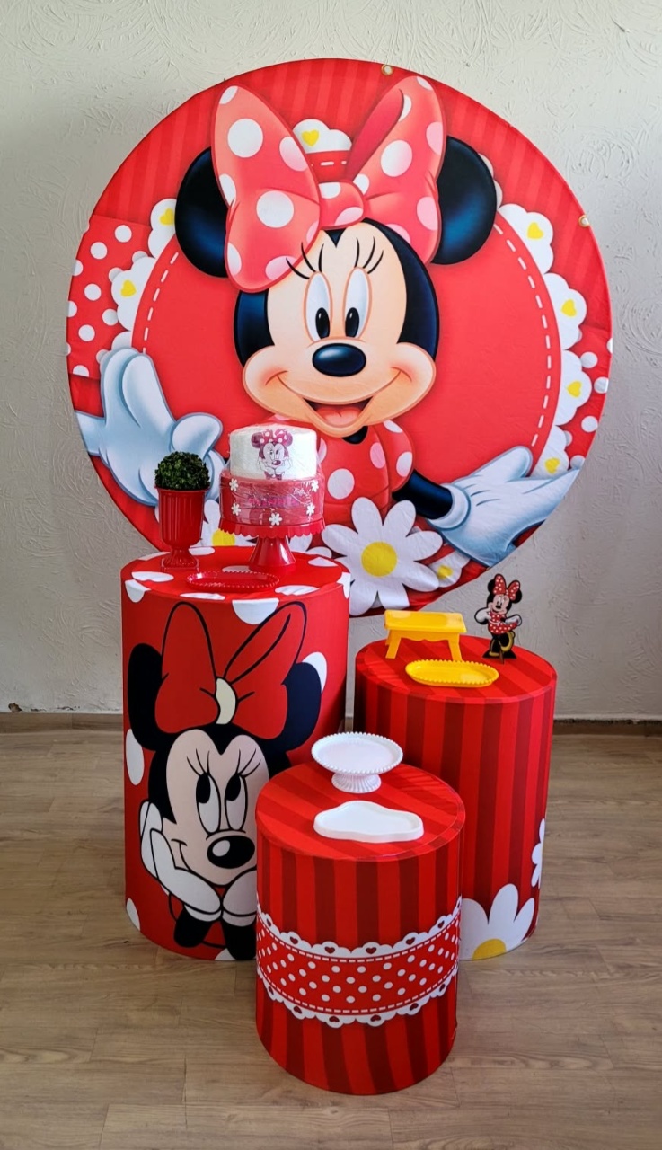 Minnie Vermelha Kit Prata  - Ph Pegue e Monte