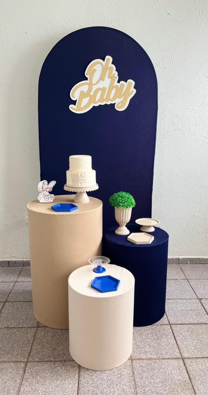 Oh Baby Azul Marinho Kit Prata - Ph Pegue e Monte