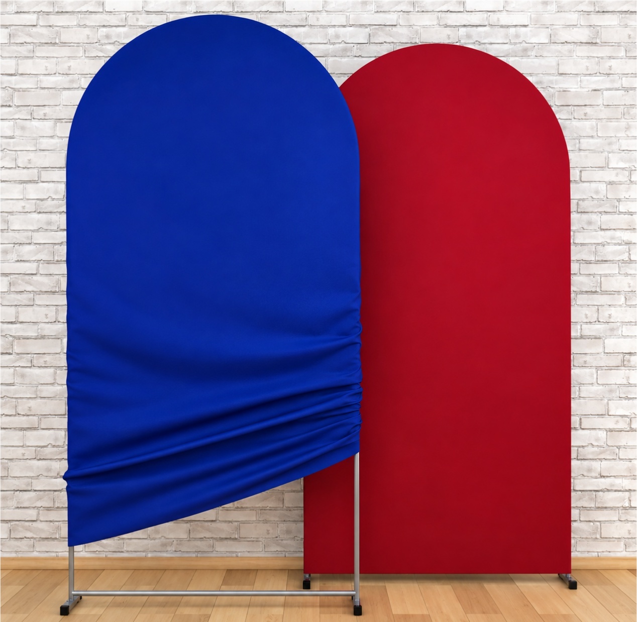 Capa Painel Romano  Duas Face Azul E Vermelho - Atelie  Flor Festas