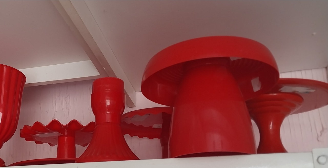 Bandeijas Plasticas Vermelhas  - Atelie  Flor Festas