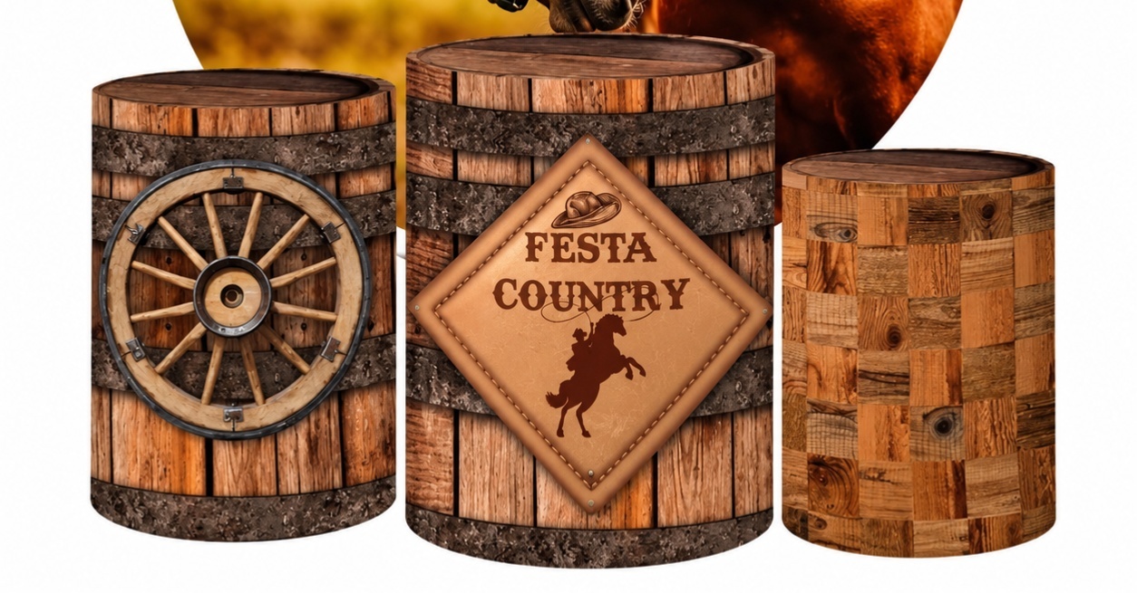 Capa Para Cilindro Country M - Atelie  Flor Festas