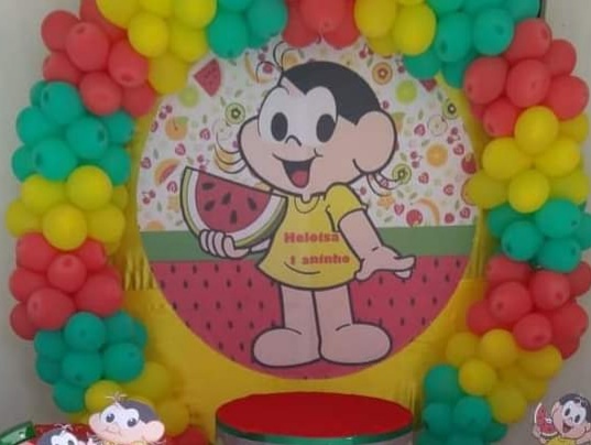 Capa Para Painel Redondo Turma da Monica - Atelie  Flor Festas