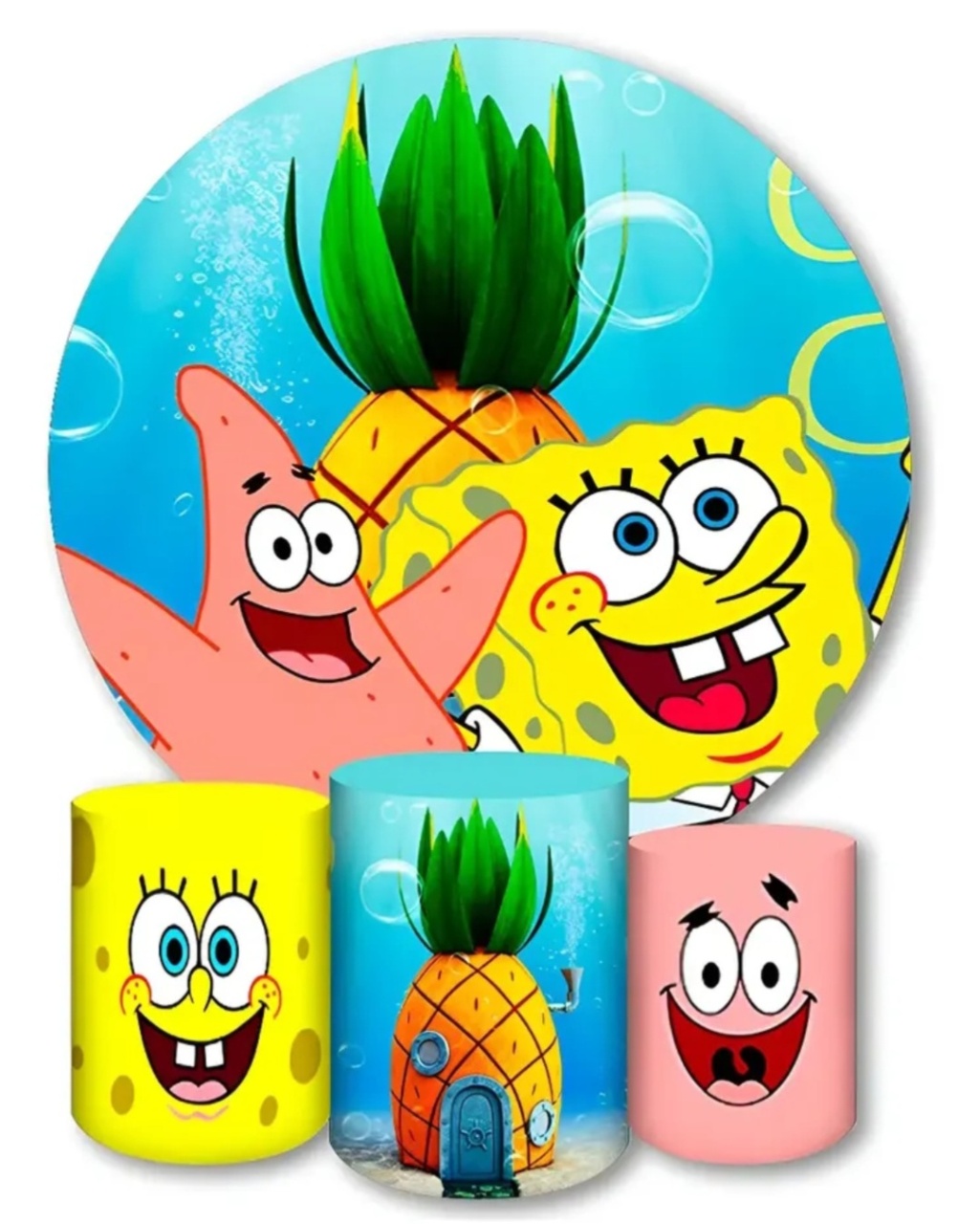 Capa Para Cilindro Bob Esponja P - Atelie  Flor Festas