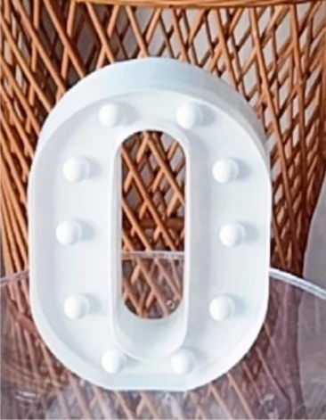 Numero 0 de Led Pequeno - Atelie  Flor Festas