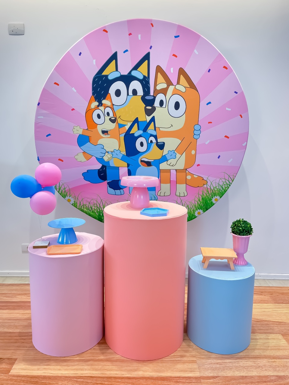 Bluey Rosa - Kit Para Festejar - Monte e Feste 