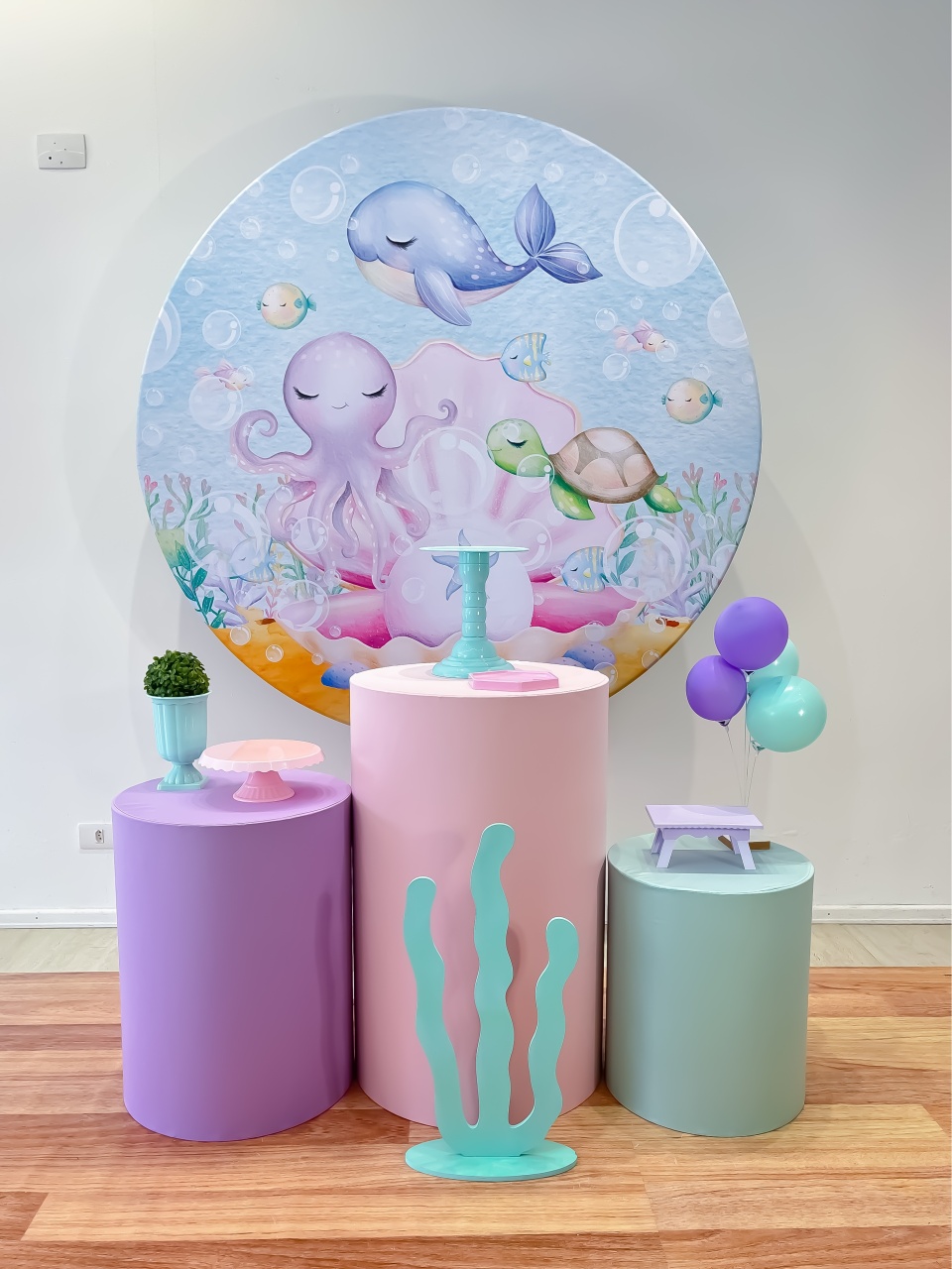 Fundo Do Mar Menina - Kit Para Festejar - Monte e Feste 