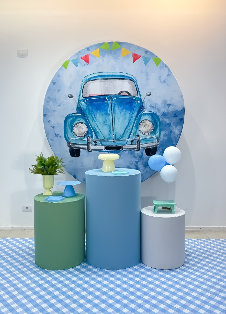 Fusca Azul - Kit Para Festejar - Monte e Feste 