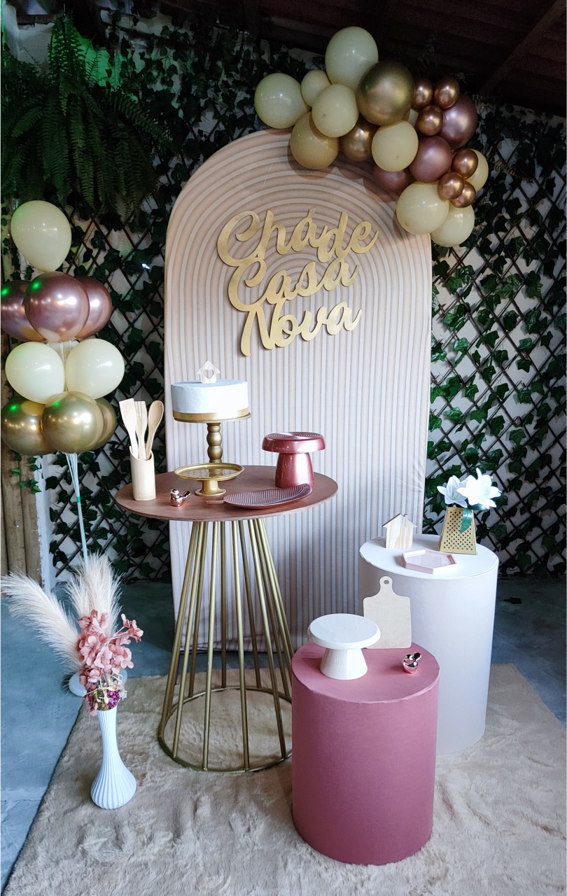 Chá de Casa Nova Boho Rose- Kit Nuvem de Algodão - Monte e Feste 