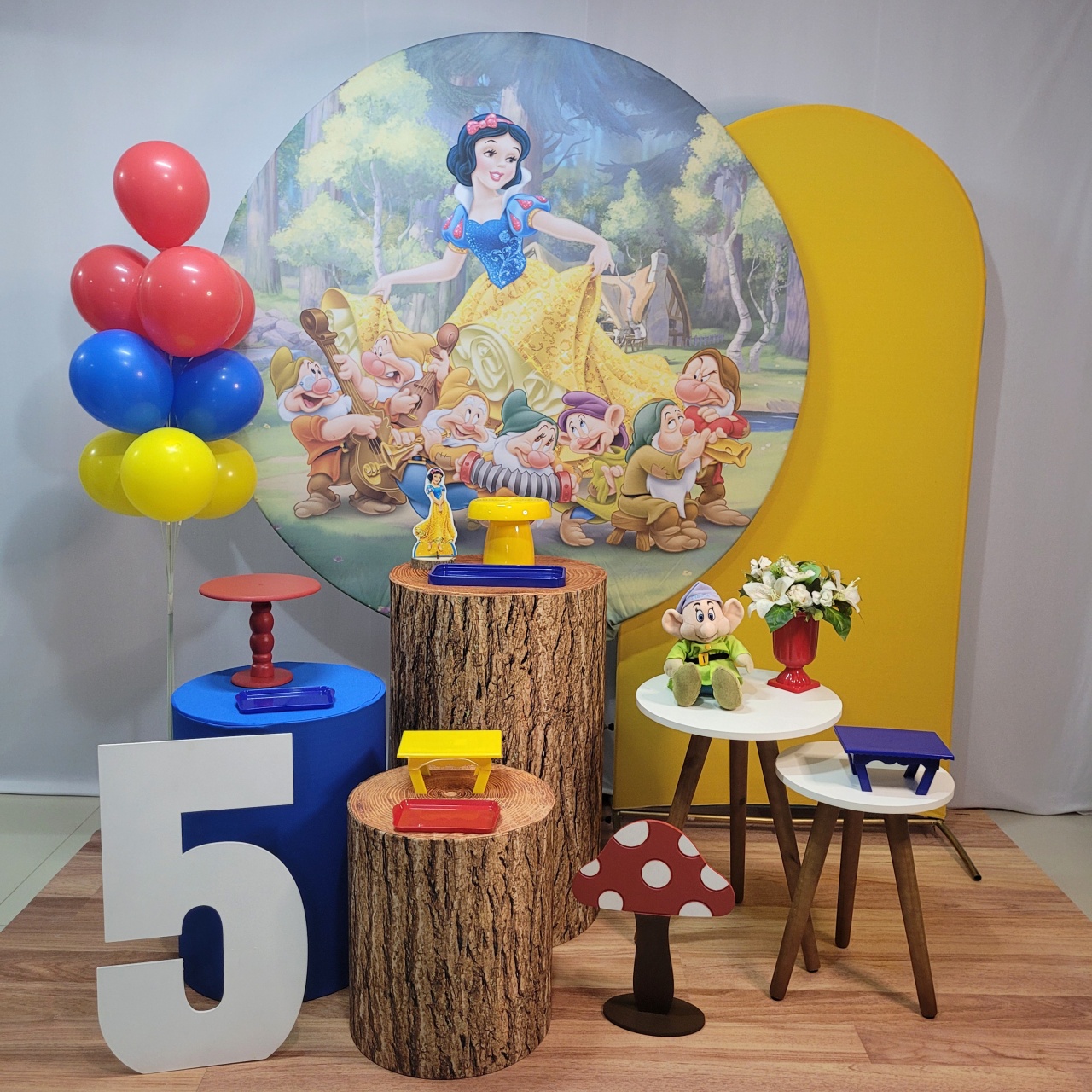 Branca de Neve E Anões - Kit Nuvem de Algodão - Monte e Feste 
