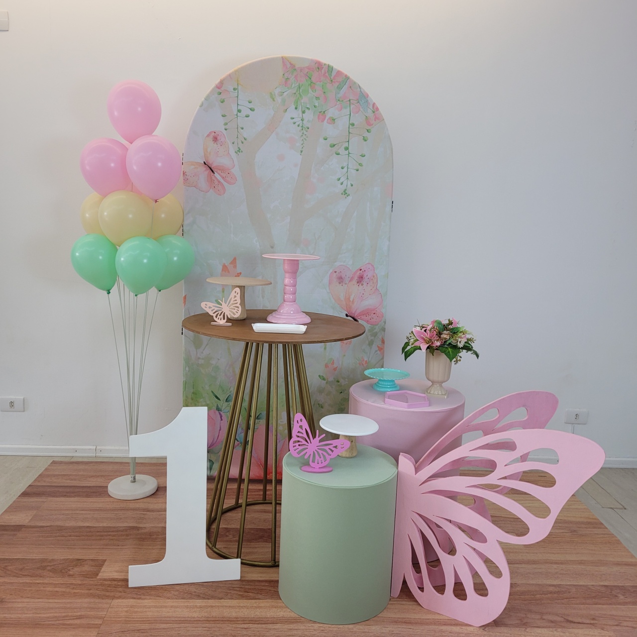 Borboleta Rosa - Kit Magia Personalizado - Monte e Feste 