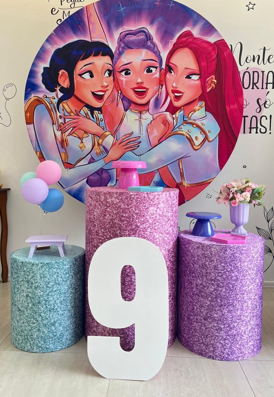 Guerreiras Do K-Pop - Kit Para Festejar - Monte e Feste 