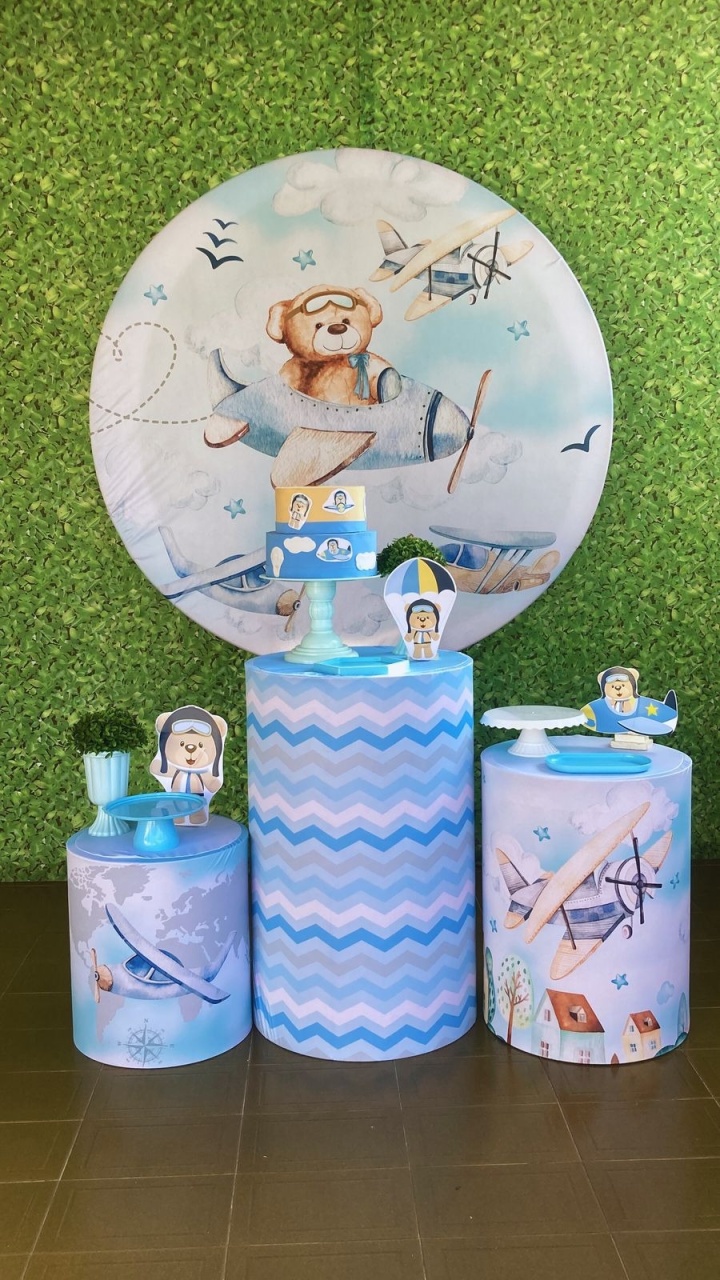 Kit Urso Aviador   - Voar Decorações