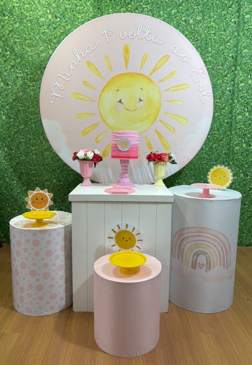 Kit Primiera Volta Ao Sol Menina 2  - Voar Decorações