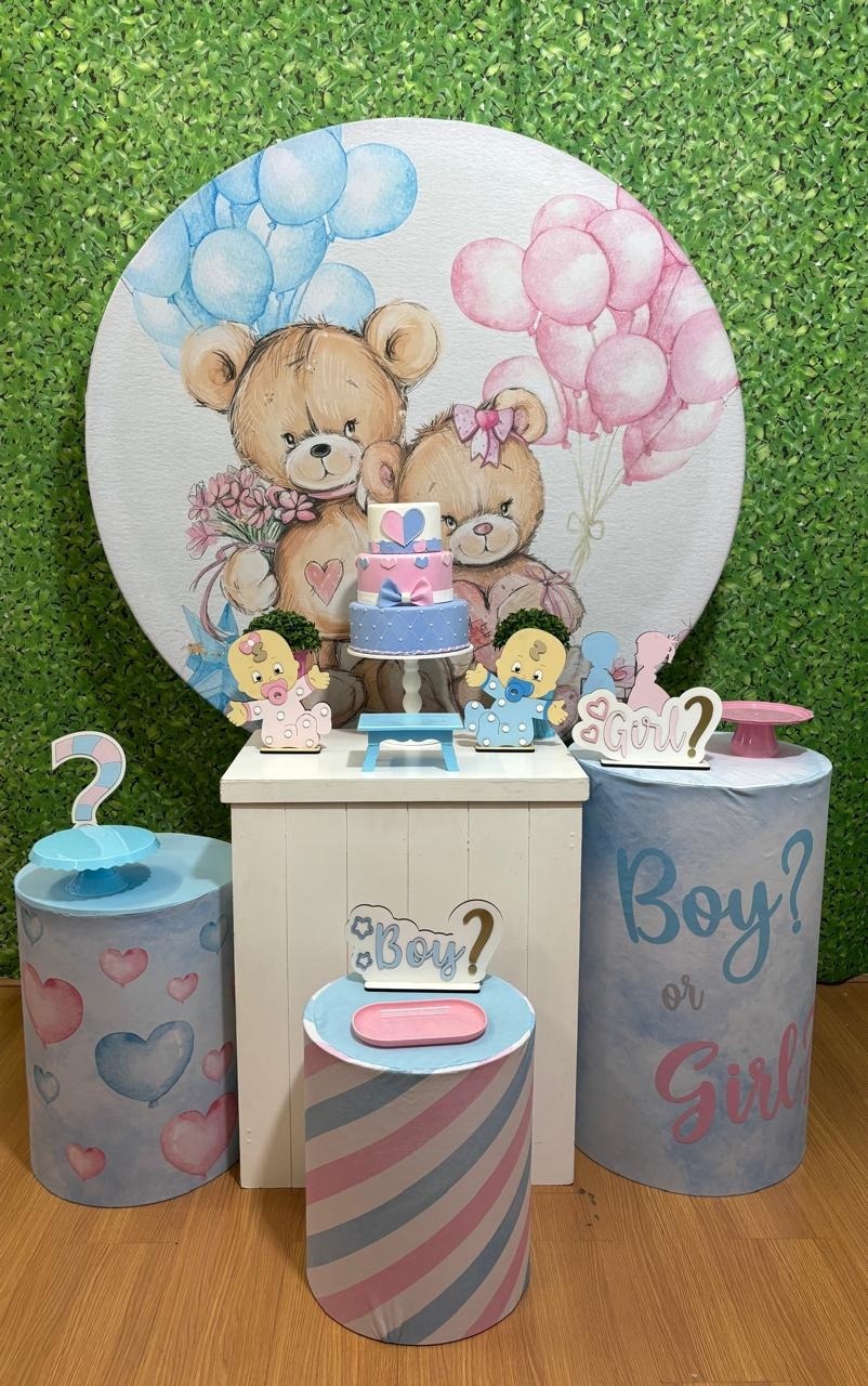 Kit Chá Revelação Azul E Rosa  - Voar Decorações