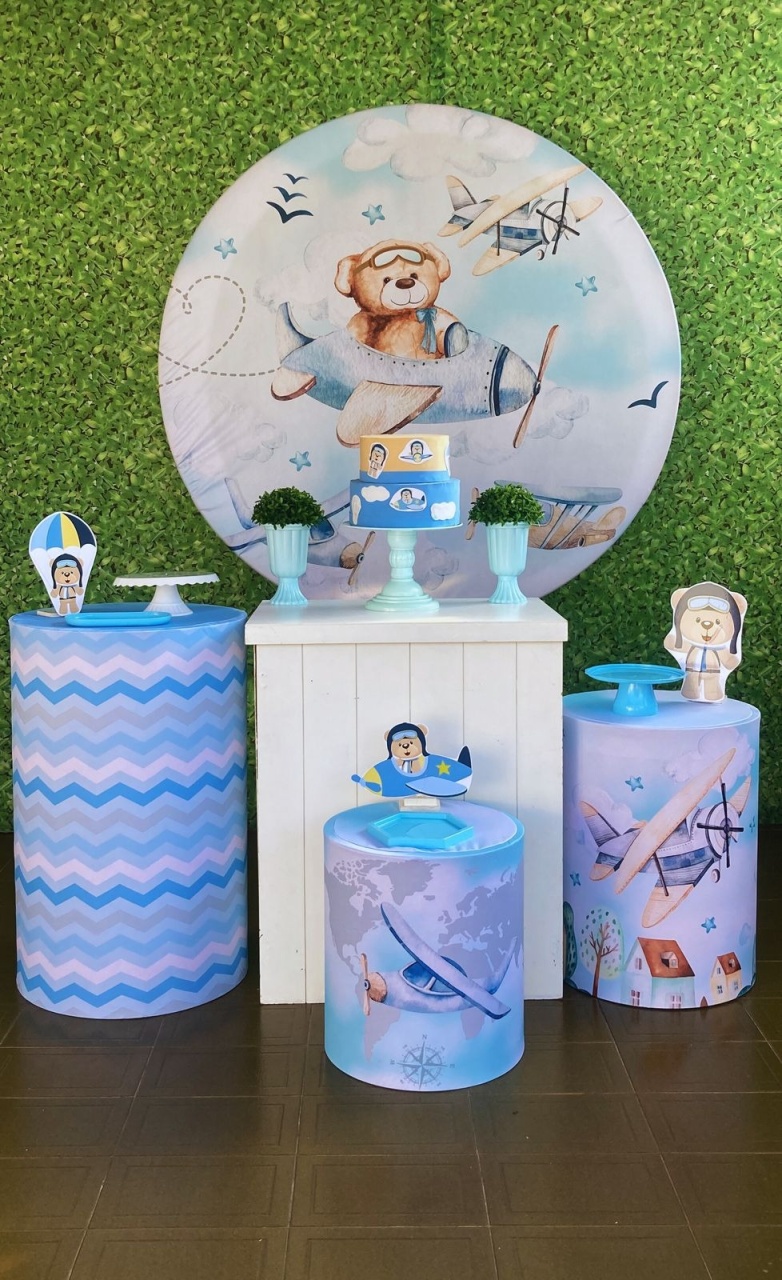 Kit Urso Aviador  - Voar Decorações