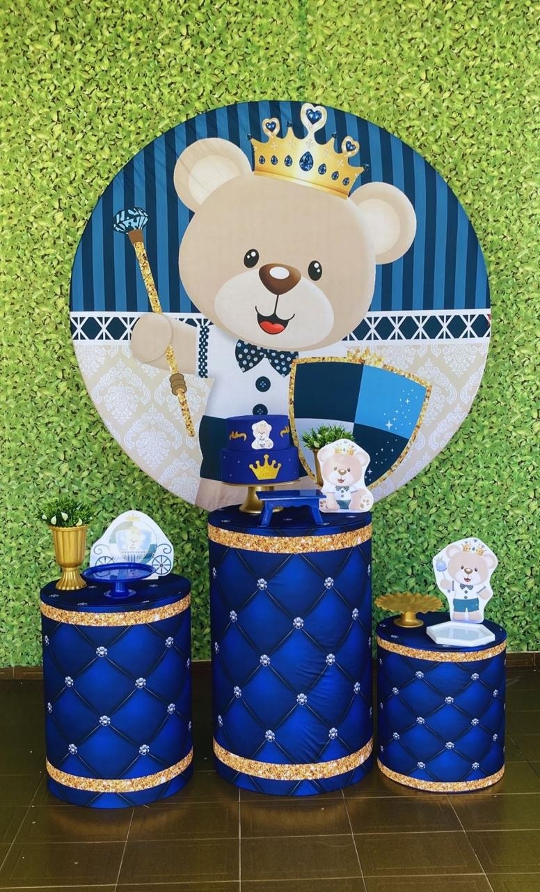 Kit Urso Realeza Azul Marinho - Voar Decorações