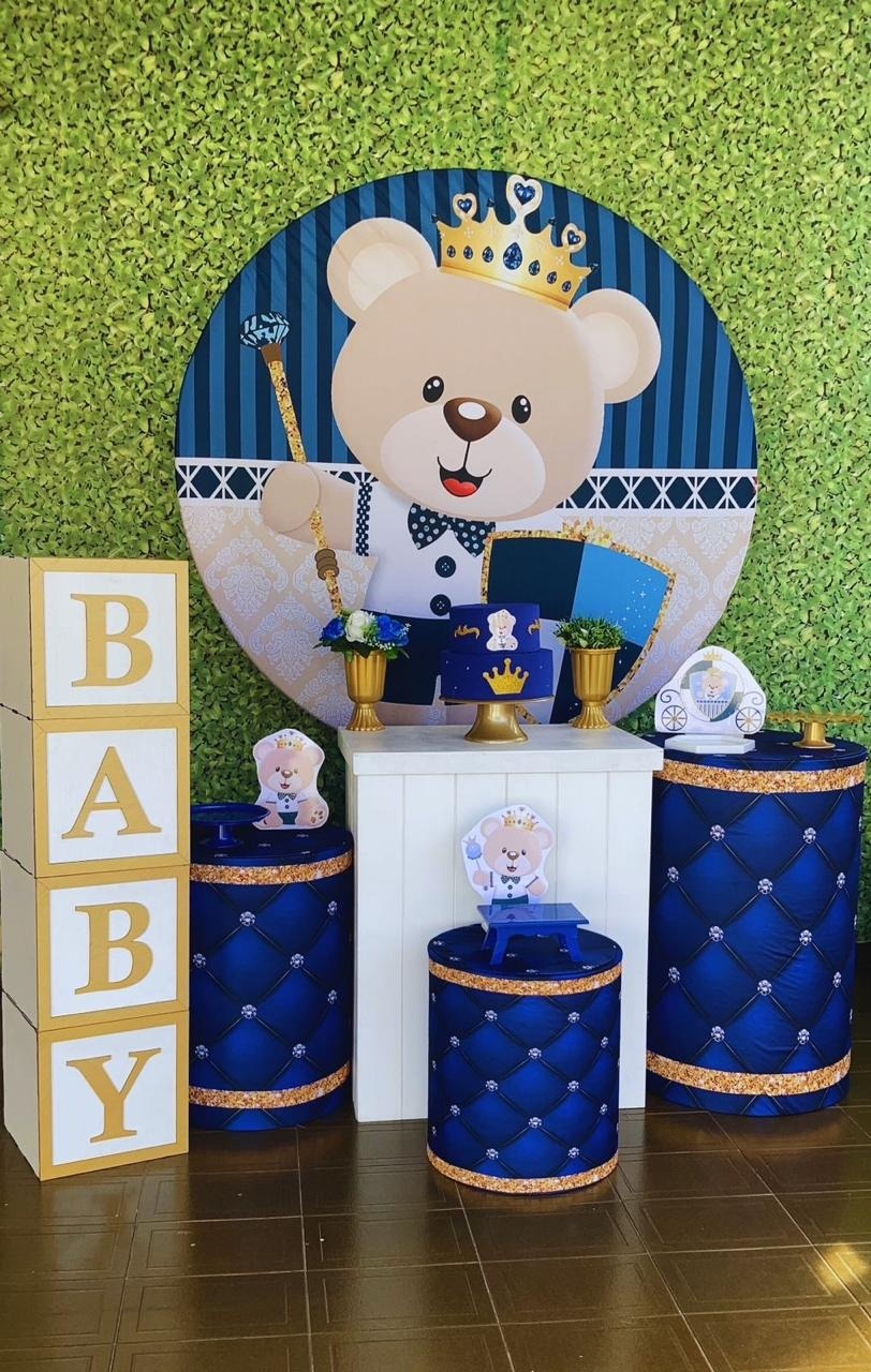 Kit Urso Realeza Azul Marinho  - Voar Decorações