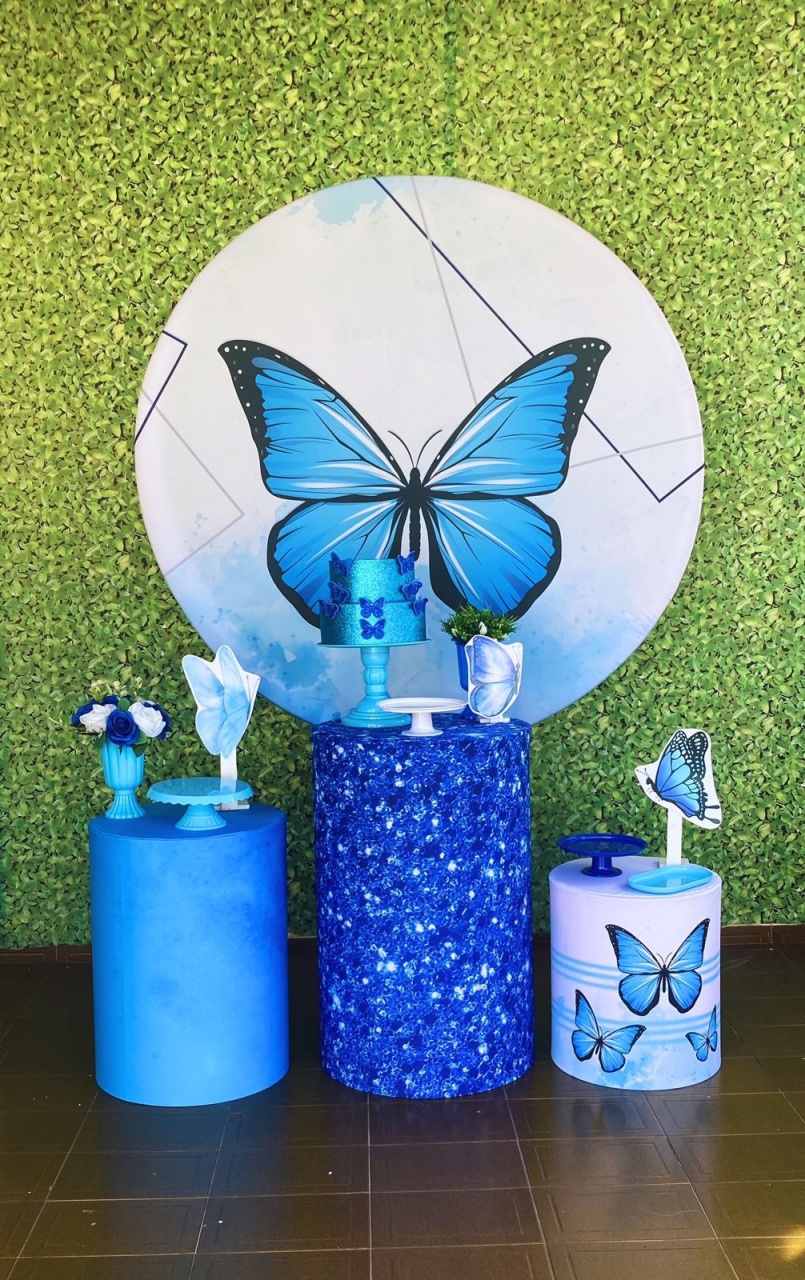 Kit Borboleta Azul  - Voar Decorações
