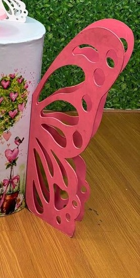 Asa de Borboleta Rosa  - Voar Decorações
