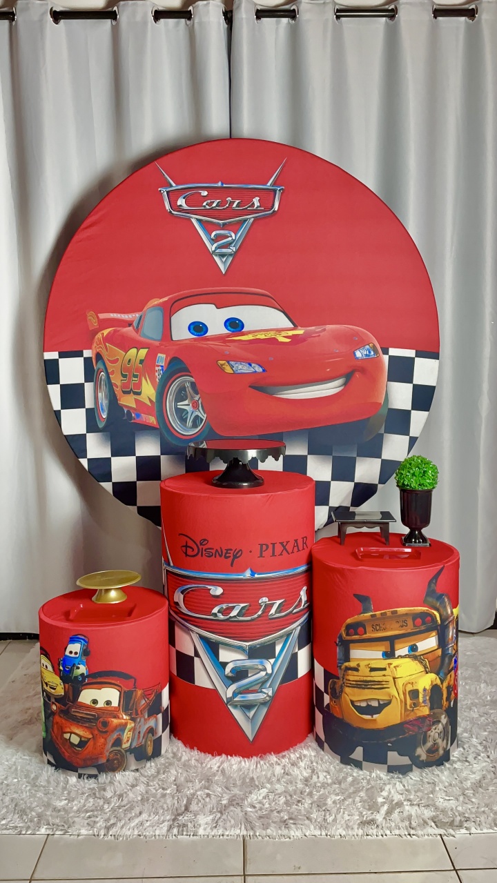 Kit Básico Carros Disney / Relâmpago Mcqueen - Amorapersonalizaofc