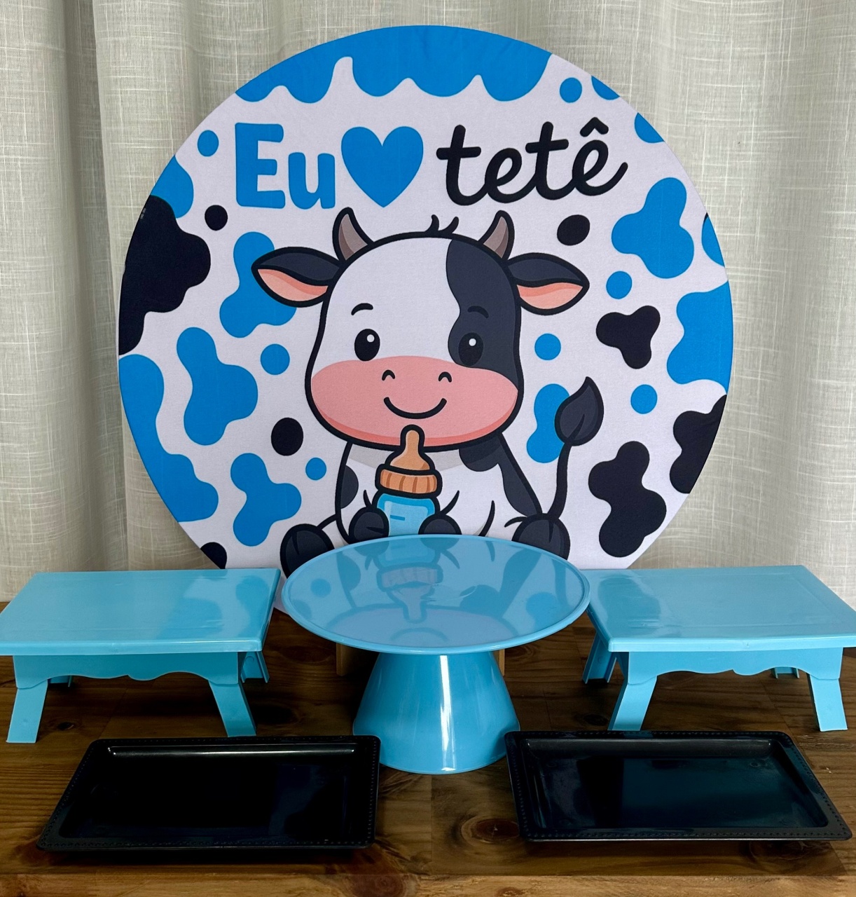 Mini Kit de Mesa Amo Tetê Menino - Cíntia Rodrigues Pinheiro 