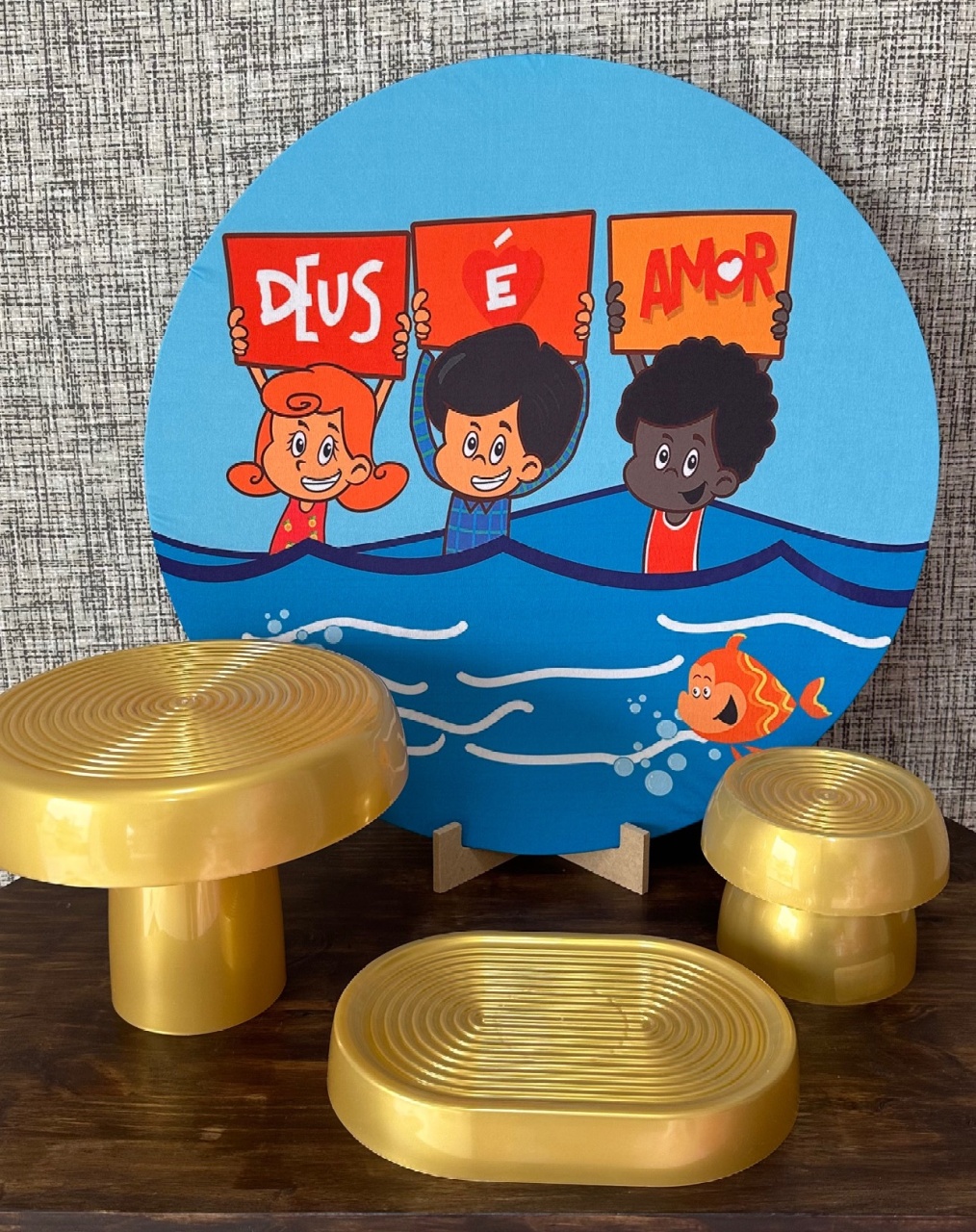 Mini Kit de Mesa 3 Palavrinhas - Cíntia Rodrigues Pinheiro 