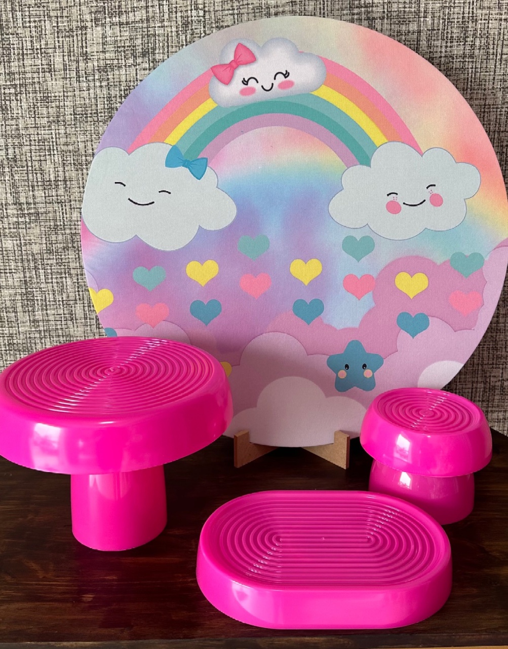 Mini Kit de Mesa Chuva de Amor - Cíntia Rodrigues Pinheiro 
